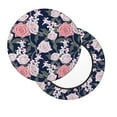 thumbnail image 2 of Pofeuu Rose Flowers Print Round Bar Stool Covers - Super Soft and Washable Elastic Stool Cushion Slipcover Easy Clean Velvet-13 inch, 2 of 7