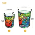 thumbnail image 2 of Lsque Geometry Dash pattern Laundry Hamper Basket, Tall Woven Rope Hamper Basket for Clothes, Lightweight Storage Basket, Collapsible Waterproof-Small, 2 of 8