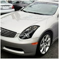 thumbnail image 2 of Dual LED Halo Projector Headlight In Black Housing Clear Lens Made For And Compatible With 2003 - 2007 Infiniti G35 2Dr Coupe 03 04 05 06 07, 2 of 4