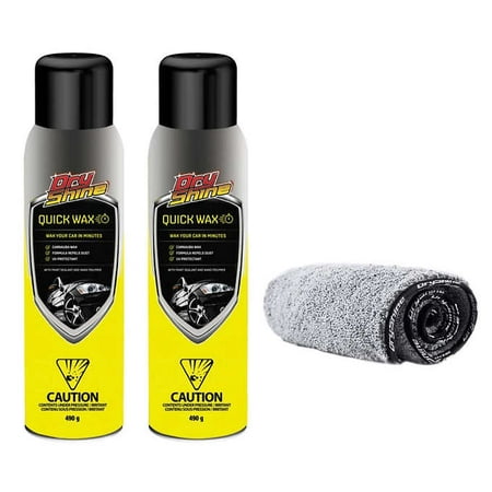 UPC 819413005102 product image for Dry Shine Waterless Car Care Quick Wax with Carnauba - 2 Pack + 1 Microfiber | upcitemdb.com