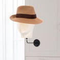 thumbnail image 6 of Gazechimp Wall Mount Mannequin Head Cap Hat Display Rack for Ornament Decoration Store Beige Flannel, 6 of 8