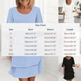 thumbnail image 3 of Ynynloco Women's Dresses 3/4 Ruffle Bell Sleeve Crewneck Tiered Layered Flowy Dress Party Wedding Guest Outfits, 3 of 6