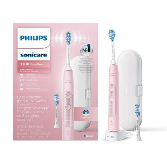 Philips Sonicare ExpertClean 7300 Brosse à Dents Électrique avec Bluetooth & Étui de Transport, HX9610/18, Rose