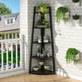 thumbnail image 4 of Tribesigns 70 inch Tall Corner Shelf, 5 Tier Corner Bookshelf Bookcase Corner Ladder Shelf Indoor Plant Stand, 4 of 7