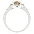 thumbnail image 4 of Clara Pucci 14K White Gold 2.27ct YellowMoissanite Halo Ring for Women, 4 of 7