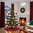 thumbnail image 4 of Christmas Green Velvet Ball Ornaments – Red & Orange Mixed Set of Christmas Tree Decorations, Shatterproof Hanging Baubles for Holiday Home Décor & Party Display, 4 of 4