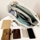 thumbnail image 4 of Bolso bandolera vintage de lona para hombre y mujer | Correa ajustable para el hombro | Mochila para portátil de 12,5 pulgadas | Mochila escolar con funda acolchada | Maletín de viaje, trabajo y, 4 of 8