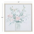 thumbnail image 3 of 24" x 24" Bouquet Floral Framed Wall Art with Tan Frame, by DecMode, 3 of 8