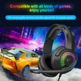 thumbnail image 2 of Auriculares con cable OVLENG GT67 Auriculares con cable Auriculares montados en la cabeza Interfaz USB de 3,5 mm Luz LED RGB Juegos de computadora Estéreo Auriculares con cable para juegos de carreter OVLENG Auriculares con cable, 2 of 2