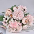 thumbnail image 4 of 2 Piece Artificial Bouquet Roses Fake Peonies Hydrangeas Carnations Artificial Flowers Flower Arrangements, 4 of 4