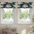 thumbnail image 2 of LALILO Kitchen Curtain Valance Tropical Flowers And Leaves Rod Pocket Window Curtain 52"x 18" Set of 2, 2 of 5