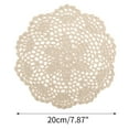 thumbnail image 6 of Doilies, 12Pcs 8 Inch Doilies Crochet Round Lace Doily Handmade Placemats 100% Cotton Crocheted Coasters, Beige, 6 of 9