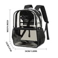 thumbnail image 3 of Ediodpoh Transparent Backpack Large Capacity Lightweight School College Bookbag With Adjustable Straps Durable Clear Backpack For Students B, 3 of 4