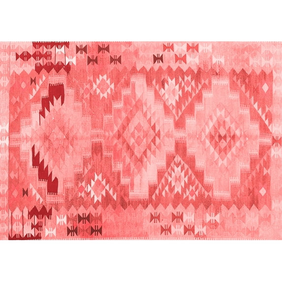 Ahgly Company Indoor Rectangle Southwestern Red Country Area Rugs, 3' x 5'