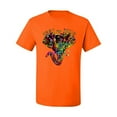 thumbnail image 2 of Wild Bobby, Keep It Wild Colorful Elephant Face Animal Lover Men's Graphic T-Shirt, Orange, 4XL, 2 of 3