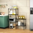thumbnail image 3 of 5-Tier Storage Shelf Heavy Duty Wire Shelving Unit, 59.1"x21.3"x11.4" Changeable Assembly Floor Standing Carbon Steel Storage Rack, 551Lbs Capacity for Restaurant Garage Pantry Kitchen Rack, Black, 3 of 9