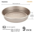 thumbnail image 7 of CHEFMADE 9-inch Round Cake Pan, Non-Stick Carbon Steel Deep Dish Bakeware, Dishwasher Safe for Oven Baking (Champagne Gold), 7 of 7