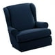 thumbnail image 4 of Funda elástica de poliéster para silla de ala, funda elástica para silla, funda suave de para sofá, muebles Azul oscuro Macarena Funda de silla de punto elástico, 4 of 8