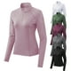 thumbnail image 2 of TFixol Camisa deportiva para mujer Color sólido Cuello alto Manga larga Cremallera, 2 of 8