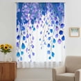 thumbnail image 3 of Spring Blue Wisteria Flowers Sheer Curtains 84 Inches Long, Rustic Floral Branches Light Filering Curtains, Breathable Simi Curtain Privacy Drapes for Living Room Bedroom Lightweight Window Treatment, 3 of 9