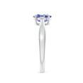 thumbnail image 3 of Angara Natural 0.8 Ct. Tanzanite with Diamond Classic Ring in 14K White Gold for Women (Ring Size: 11.5), 3 of 9