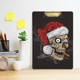 thumbnail image 6 of FMSHPON Christmas Santa Claus Skull Clipboard Hardboard Wood Nursing Clip Board and Pull for Standard A4 Letter 13x9 inches, 6 of 8