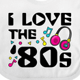 thumbnail image 4 of Inktastic I Love the '80s-musical Notes Boys or Girls Baby Bib, 4 of 4