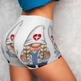 thumbnail image 4 of Uemuo Nurse doctor gnome Pattern Women Workout Impact Shorts Scrunch Butt Lifting Gym Shorts Seamless Booty Biker Shorts-Small, 4 of 8