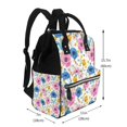 thumbnail image 2 of Xecao Rose Flowers print Large Capacity Nappy Bag is a multi-functional waterproof travel backpack, perfect as a nursing bag or mummy backpack for women, 2 of 6