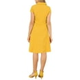 thumbnail image 3 of INSPIRE CHIC Women's Cap Sleeve Cotton Button Down Midi Dress XL Yellow, 3 of 7