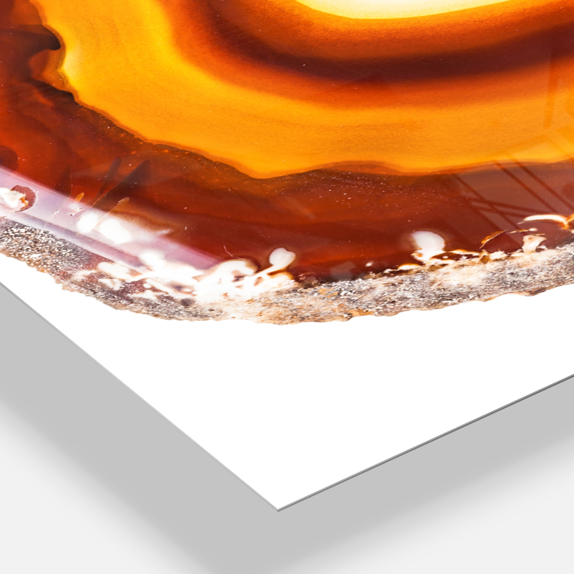Designart 'Vibrant Agate Geode Slice' Modern Wall Clock