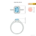 thumbnail image 4 of ANGARA Natural 1.35 ct Aquamarine Engagement Ring with Diamond Halo in 14K White Gold for Women (Size-8x6mm) | March Birthstone, Anniversary, Jewelry Gift for Women | Natural Aquamarine Ring, 4 of 9