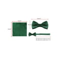 thumbnail image 5 of INSPIRE CHIC Men's Polka Dots Tie Set Skinny Necktie Pre-Tied Bow Tie and Pocket Square One Size Dark Green, 5 of 7