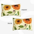 thumbnail image 2 of Gukieu Sunflowers And Butterflies Print Plush Pillow Cover, Hidden Zipper Pillow Protector without Pillow Core, Suitable for Bedroom, Office, Car Decoration-20"x30", 2 of 6