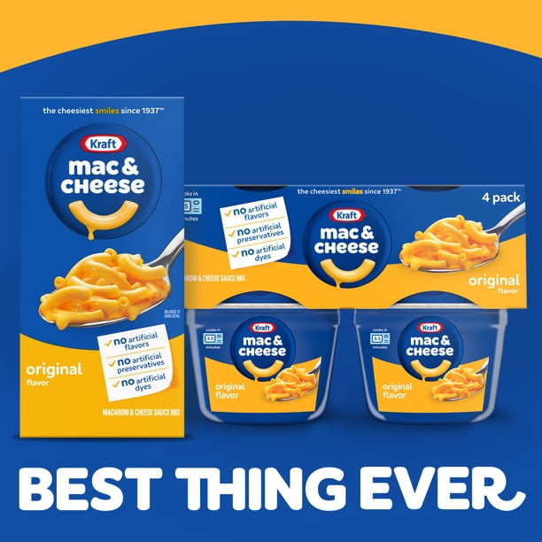 Kraft Mac & Cheese 4pk - Snack trays for entertainment - Walmart