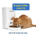 thumbnail image 2 of PetSafe FlexFeed Automatic Pet Feeder, 8-cup/2L  Automatic Dog and Cat Feeder  Cat Food Dispenser  Timed Cat and Small Dog Feeder with Portion Control, White, 2 of 10