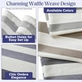 thumbnail image 3 of CAILDANL Park Shower Curtain Waffle Weave Striped Pieced Design Fabric Shower Curtains for Bathroom with 3M Scotchgard Moisture Management Premium Spa Quality Modern Standard 72"x72" Grey, 3 of 8
