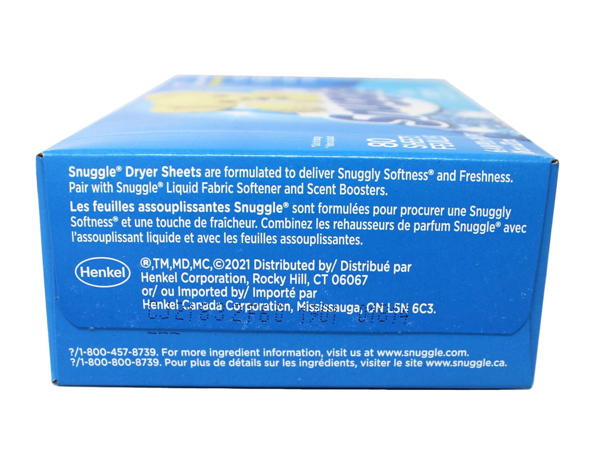 Snuggle Fabric Softener Dryer Sheets, Blue Sparkle, 80 Count - 2 Pack