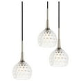 thumbnail image 3 of Woodbridge Lighting Bristol 5-Light Glass Chandelier in Satin Nickel/Clear, 3 of 4