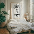 thumbnail image 5 of Yoga Body Tree With Roots Silhouette, Vrksasana - Digital Art Minimalist Nature Spiritual Black and White Oak Framed Wall Art Print 16 x 24 inches, 5 of 12