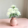thumbnail image 5 of Artificial Mourning Chrysanthemum 9 Stems, Fake Sacrificial Flowers for Cemetery Graveside Memorial Decoration, 5 of 7