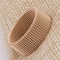 thumbnail image 3 of Men's Women's Stainless Steel Mesh Ring Wedding Band Comfort Fit Size 6 to 12, 3 of 5
