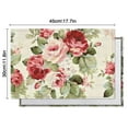 thumbnail image 5 of Pioneer Flower Floral Print Pattern Summer Placemats Table Placemats Set Of 6-Linen Kitchen Washable Placemats Table Mats 12x18 Inch Non-Slip Heat Resistant, 5 of 5