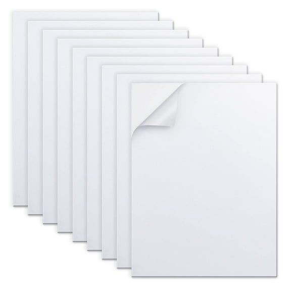 Self Adhesive EVA Foam Sheets for Crafts, 9x12 Inch 2mm Sticky White Foam Paper, DIY Cardmaking Scrapbooking Photo Frames Christmas Decorations, 10 Sheets, White