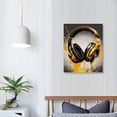 thumbnail image 3 of Nawypu  Teen Game Wall Decor Modern Graffiti Wall Art Black Gold Gamepad Headphones Canvas Print Boys Playroom Poster Street Game Painting Bedroom Dorm Game Room Man Cave Home Decor, 3 of 4
