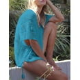 thumbnail image 7 of Cogild Crochet Cover up for Women – Short Sleeve V Neck Sheer Beach Tunic, Swimwear Cover up for Pool and Vacation, One Size F, 7 of 7