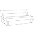 thumbnail image 3 of DHP Kebo Futon Sofa Bed, Grey, 3 of 9