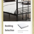 thumbnail image 7 of alazyhome Victorian Black Metal Platform Bed Frame, Twin, 7 of 7