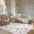 thumbnail image 4 of Moynesa 3'x5' Insect Washable Rug, Small Area Rug for Living Room Girls Bedroom, Non Slip Soft Bug Accent Throw Carpet for Entryway Kitchen Nursery Office, Pink, 4 of 8