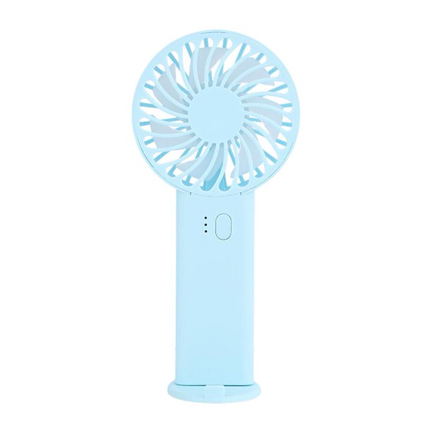 Abanico deportivo de mano Ventilador pequeño con carga USB para acampar Senderismo Pesca (Azul)